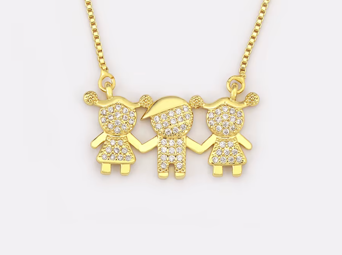 Gold 2 Gold Girls + 1 Gold Boy Hand-in-Hand