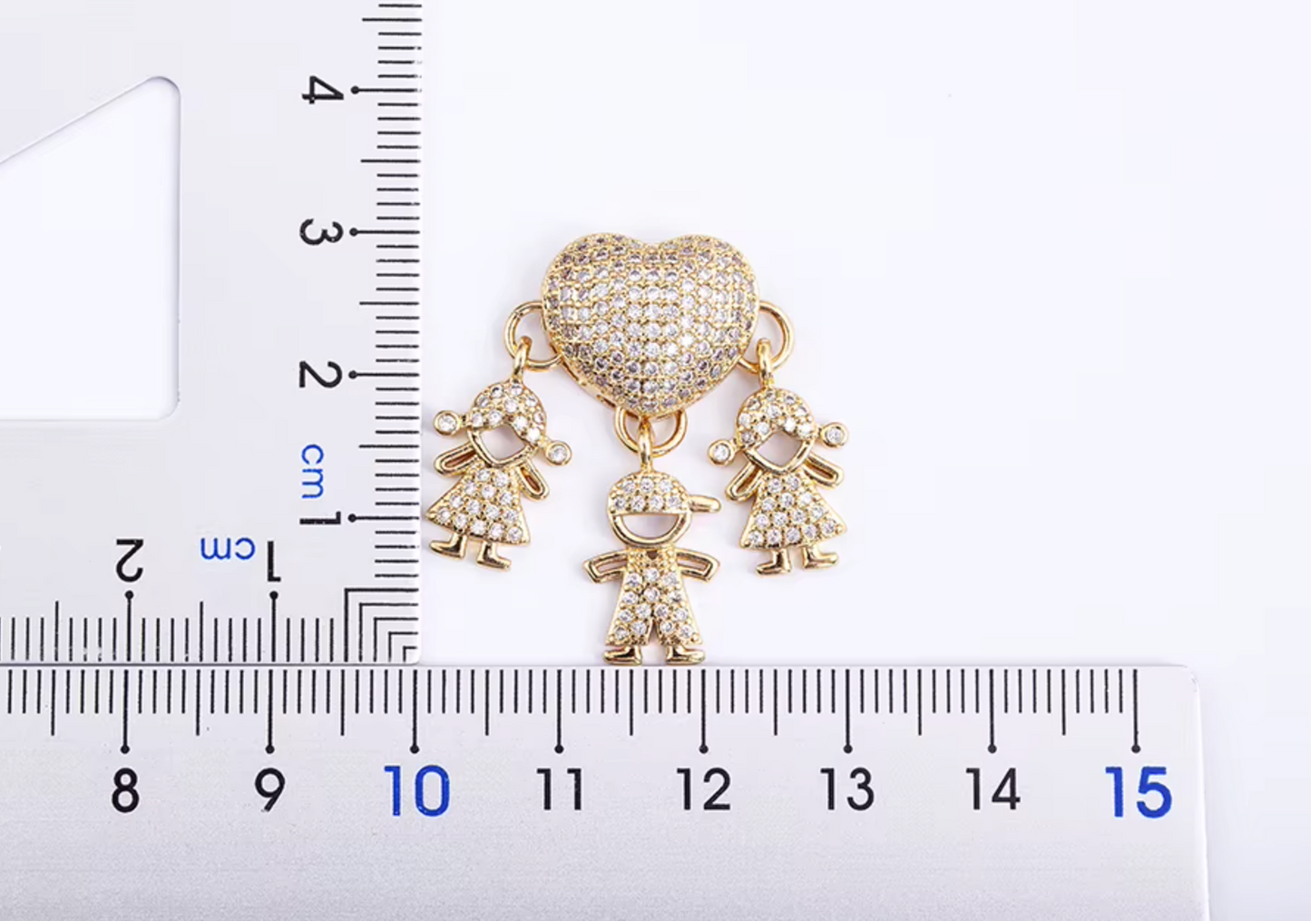 Gold 2 Girls and 1 Boy Necklace