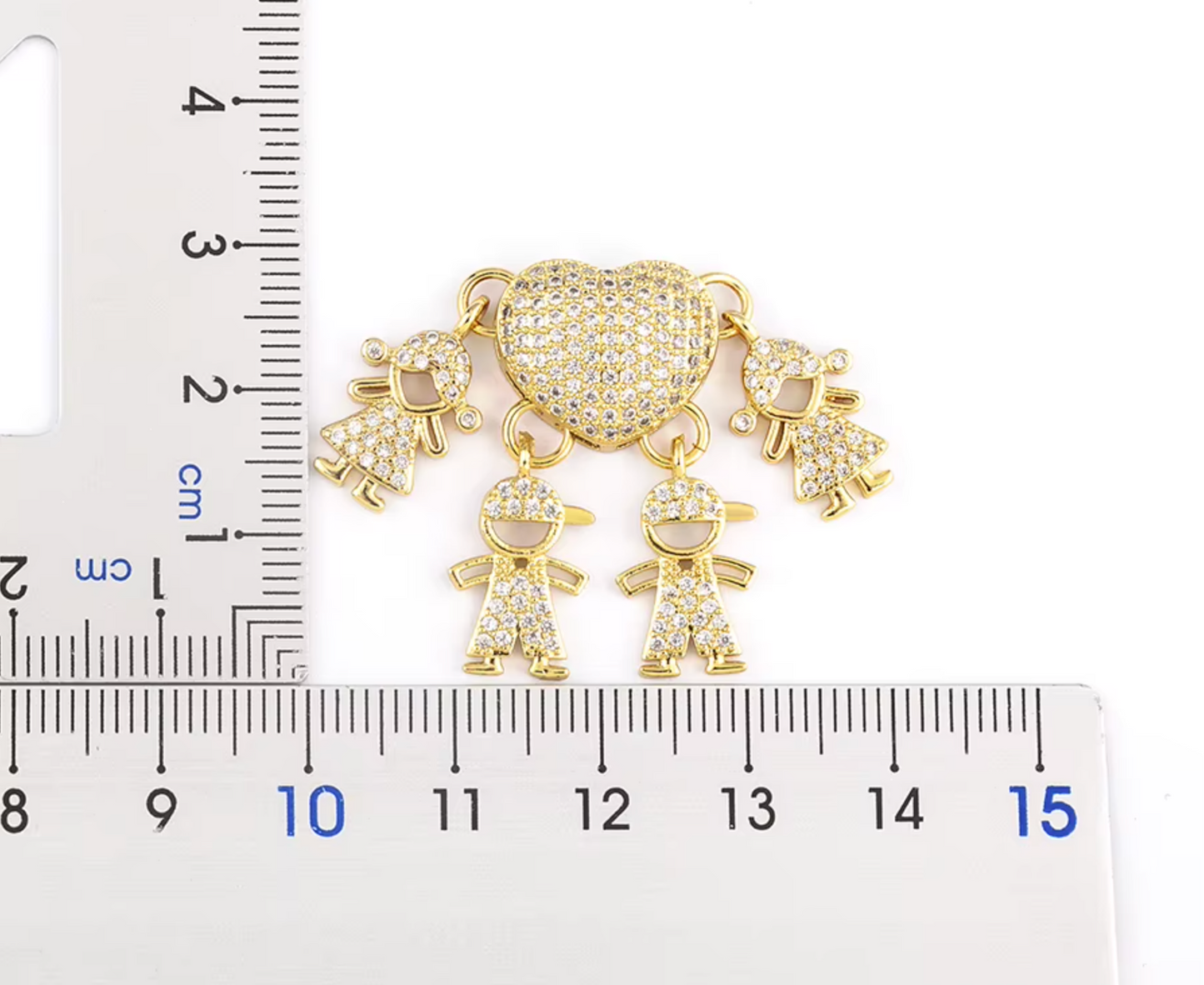 Gold 2 Boys and 2 Girls Necklace