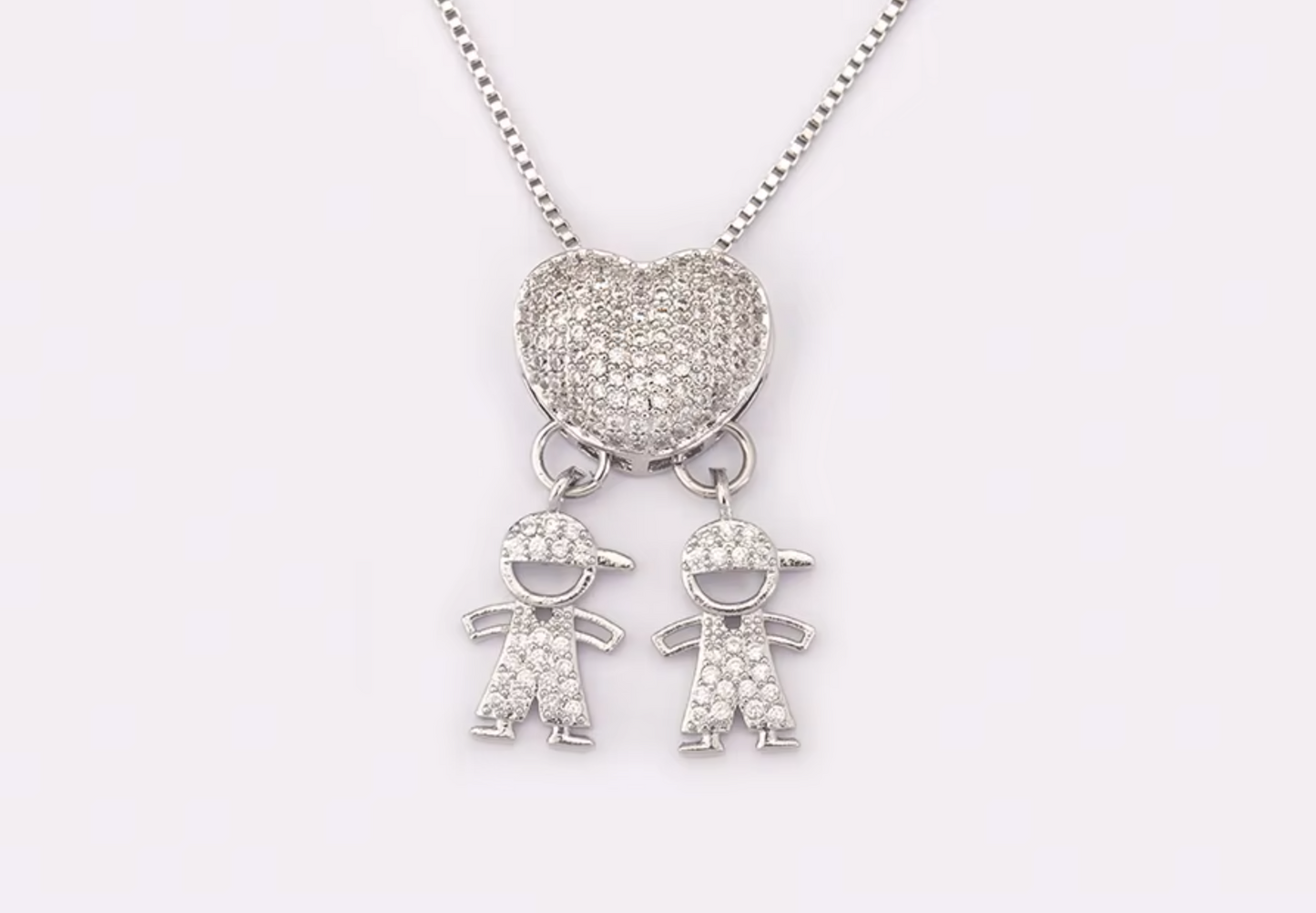 Silver 2 Boys Necklace