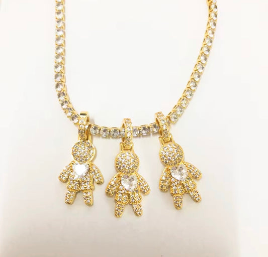 Heartstring Necklace (3 Boys)