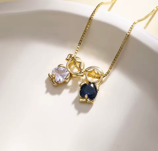 1 Blue Boy + 1 Girl Golden Heart